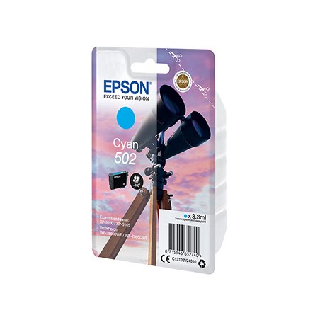Epson oryginalny ink / tusz C13T02V24020, 502, T02V240, cyan, 165s, 3.3ml
