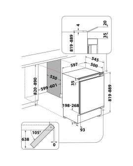 Zamrażarka do zabudowy WHIRLPOOL WBUFZ011
