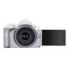 Canon EOS R50, White + RF-S 18-45mm F4.5-6.3 IS STM Kit Bezlusterkowiec 24,2 MP CMOS 6000 x 4000 px Biały