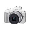Canon EOS R50, White + RF-S 18-45mm F4.5-6.3 IS STM Kit Bezlusterkowiec 24,2 MP CMOS 6000 x 4000 px Biały