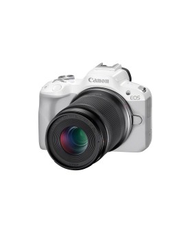 Canon EOS R50, White + RF-S 18-45mm F4.5-6.3 IS STM Kit Bezlusterkowiec 24,2 MP CMOS 6000 x 4000 px Biały