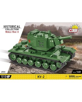 COBI 2731 Historical Collection WWII KV-2 - radziecki czołg ciężki 510 klocków
