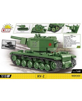 COBI 2731 Historical Collection WWII KV-2 - radziecki czołg ciężki 510 klocków