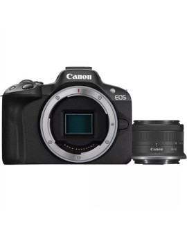 Canon EOS R50, Black + RF-S 18-45mm F4.5-6.3 IS STM Kit Bezlusterkowiec 24,2 MP CMOS 6000 x 4000 px Czarny