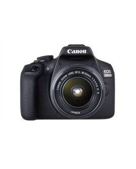 Canon EOS 2000D BK 18-55 IS II EU26 Zestaw do lustrzanki 24,1 MP CMOS 6000 x 4000 px Czarny