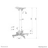 Neomounts CL25-540BL1 uchwyt do montażu projektora Sufit Czarny
