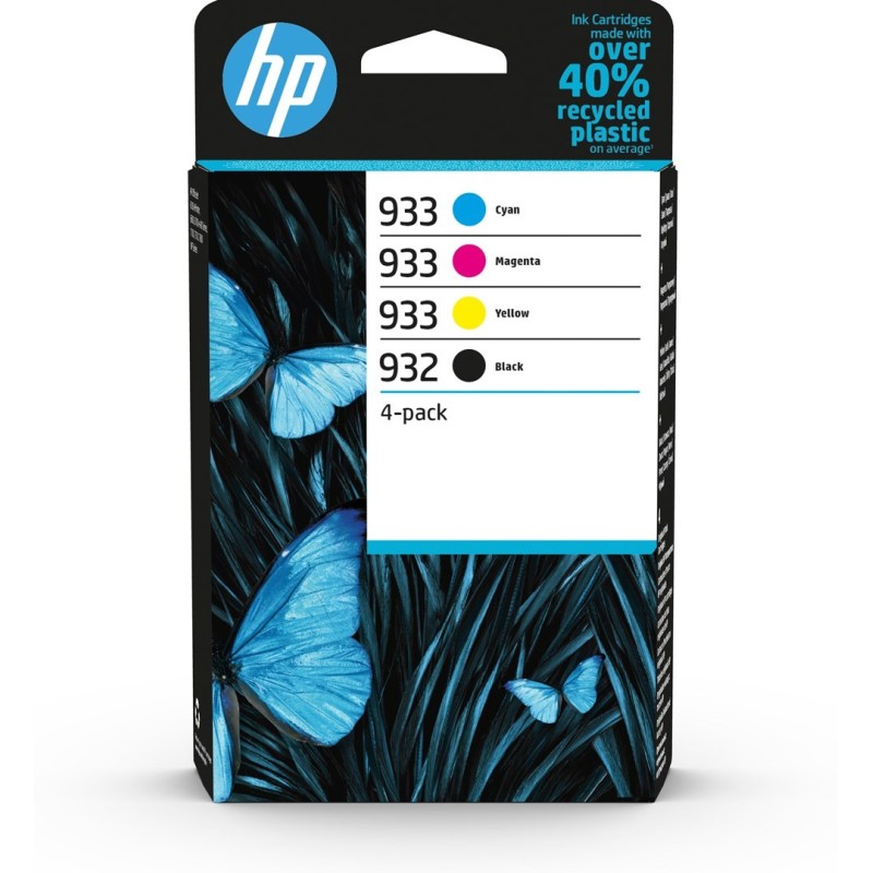 HP 932 BLACK / 933 CMY ORIGINAL/INK CARTRIDGE 4-PACK
