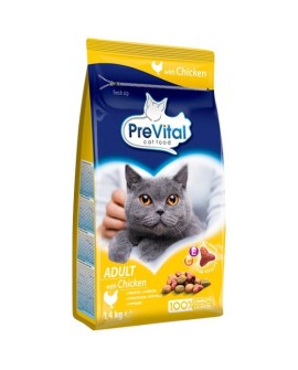 PREVITAL - Z kurczakiem - Pełnoporcjowa karma dla dorosłych kotów - karma sucha - 1,4kg