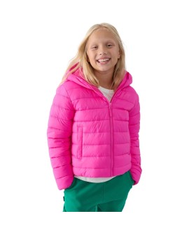 Kurtka puchowa dla dziewczynki 4F F449 fuksja 4FJWAW24TDJAF449 55S 158cm