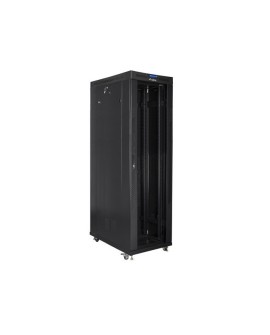SZAFA INSTALACYJNA RACK STOJĄCA 19" 42U 600X1200 CZARNA DRZWI SZKLANE LCD LANBERG (FLAT PACK)