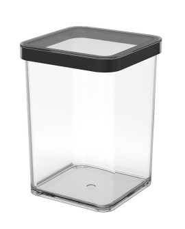 Rotho Pojemnik na przysmaki kwadratowy 1.0L LOFT transparentny/czarny