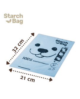 STARCHBAG BIOworki 8 rolek x 15 szt. kol. czarny