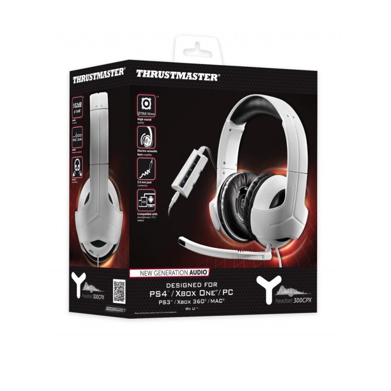 Thrustmaster Y-300CPX Zestaw słuchawkowy Przewodowa Opaska na głowę Gaming Biały