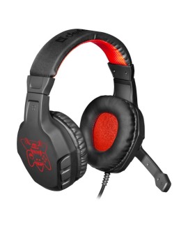 SŁUCHAWKI DEFENDER Z MIKROFONEM CUJO CZARNO-CZERWONE