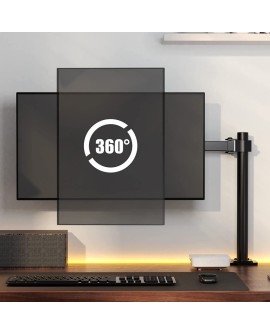 Techly ICA-LCD 503BK2 uchwyt / stojak do monitorów 68,6 cm (27") Biurko Czarny