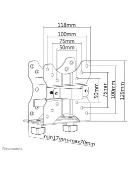 Neomounts NM-TC100BLACK uchwyt do komputera Uchwyt procesora do montażu na stojaku monitora Czarny