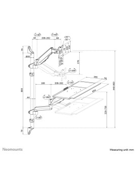 Neomounts WL90-325BL1 uchwyt / stojak do monitorów 81,3 cm (32") Ściana Czarny