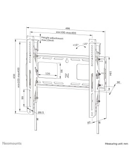 Neomounts WL35-750BL14 uchwyt do telewizorów 190,5 cm (75") Czarny