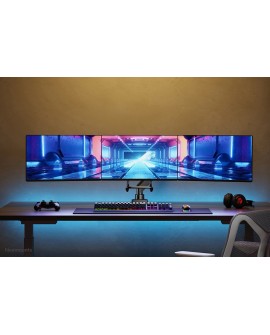 Neomounts NM-D775DX3BLACK uchwyt / stojak do monitorów 68,6 cm (27") Biurko Czarny