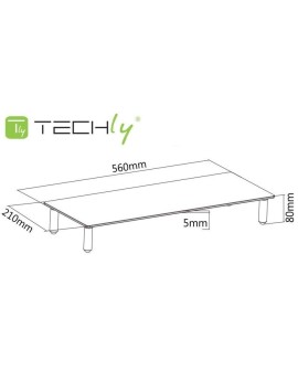 Techly ICA-MS 461 uchwyt / stojak do monitorów 81,3 cm (32") Biurko Przezroczysty