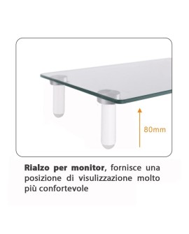 Techly ICA-MS 461 uchwyt / stojak do monitorów 81,3 cm (32") Biurko Przezroczysty