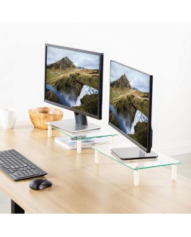 Techly ICA-MS 461 uchwyt / stojak do monitorów 81,3 cm (32") Biurko Przezroczysty