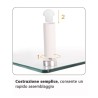 Techly ICA-MS 461 uchwyt / stojak do monitorów 81,3 cm (32") Biurko Przezroczysty