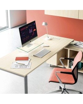 Techly ICA-MS 461 uchwyt / stojak do monitorów 81,3 cm (32") Biurko Przezroczysty