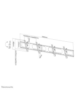 Neomounts NS-WMB200BLACK uchwyt do tablic informacyjnych 132,1 cm (52") Czarny