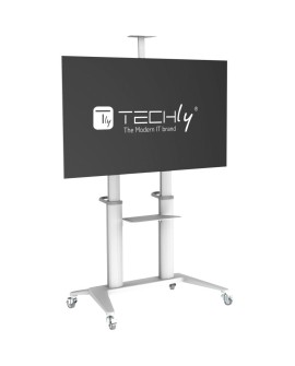 Techly ICA-TR49W stojak do multimediów Biały Płaski panel Karta multimedialna