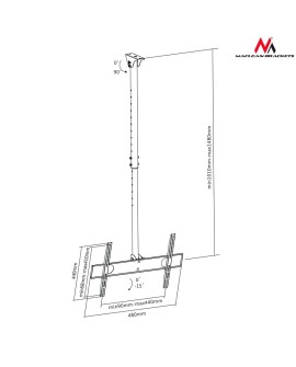 Uchwyt ścienny do telewizora Maclean MC-631 (sufitowy, Uchylny 32" - 55" max. 50kg)