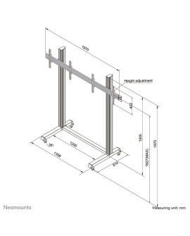 Neomounts NMPRO-M21 uchwyt do tablic informacyjnych 139,7 cm (55") Czarny