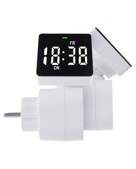 GREENBLUE WŁĄCZNIK CZASOWY-TIMER CYFROWY MAX. OBCIĄŻENIE 16A, IP20 GB610 E