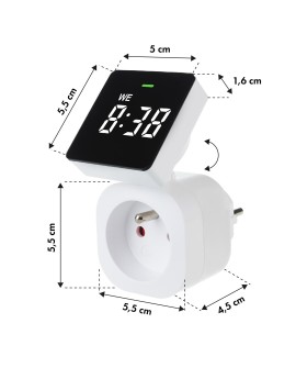 GREENBLUE WŁĄCZNIK CZASOWY-TIMER CYFROWY MAX. OBCIĄŻENIE 16A, IP20 GB610 E