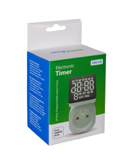 GREENBLUE WŁĄCZNIK CZASOWY-TIMER CYFROWY MAX. OBCIĄŻENIE 16A, IP20 GB610 E