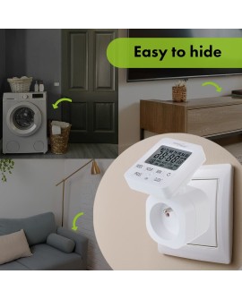 GREENBLUE WŁĄCZNIK CZASOWY- TIMER CYFROWY MAX. OBCIĄŻENIE 16A, IP20 GB605 E