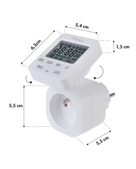 GREENBLUE WŁĄCZNIK CZASOWY- TIMER CYFROWY MAX. OBCIĄŻENIE 16A, IP20 GB605 E