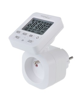 GREENBLUE WŁĄCZNIK CZASOWY- TIMER CYFROWY MAX. OBCIĄŻENIE 16A, IP20 GB605 E