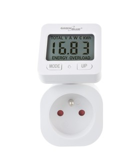 GREENBLUE MIERNIK ENERGII WATOMIERZ 16A, MAX. 3680W, PODTRZ.PAMIĘCI GB615 E