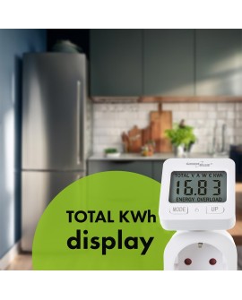 GREENBLUE MIERNIK ENERGII WATOMIERZ 16A, MAX. 3680W, PODTRZ.PAMIĘCI GB615 E