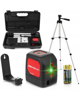 laser krzyżowy zielony 30 m, set ze statywem