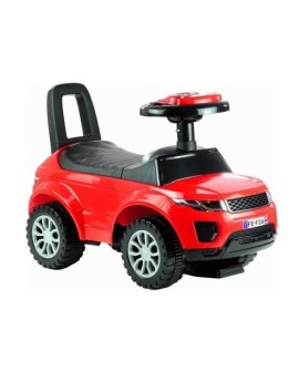Jeździk dla malucha auto czerwone świeci + gra przy kierownicy 613W