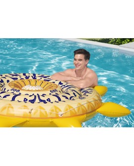 Bestway 43391 pływak basenowy i plażowy Wielobarwny, Żółty Wzór PCW Pływająca wyspa