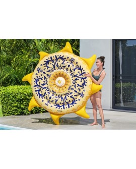 Bestway 43391 pływak basenowy i plażowy Wielobarwny, Żółty Wzór PCW Pływająca wyspa