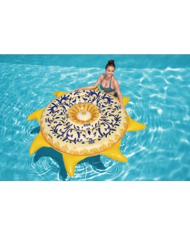 Bestway 43391 pływak basenowy i plażowy Wielobarwny, Żółty Wzór PCW Pływająca wyspa