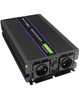 Qoltec Przetwornica napięcia Monolith 4000 MS Wave 51928, 12V na 230V, 2000/4000W, USB