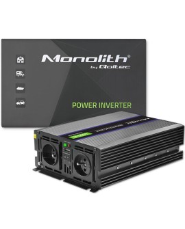 Qoltec Przetwornica napięcia Monolith 4000 MS Wave 51928, 12V na 230V, 2000/4000W, USB