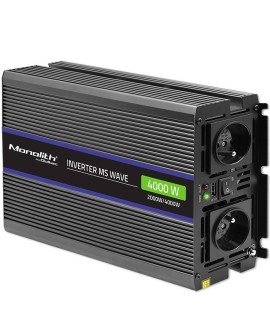 Qoltec Przetwornica napięcia Monolith 4000 MS Wave 51928, 12V na 230V, 2000/4000W, USB