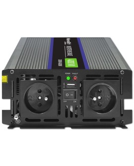 Qoltec Przetwornica napięcia Monolith 4000 MS Wave 51928, 12V na 230V, 2000/4000W, USB