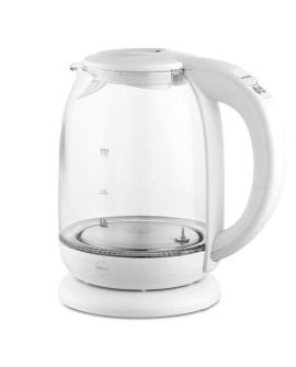 ELDOM CZAJNIK SZKLANY LUMI, POJ. 1,7 L,REG TEMP. WODY, 2200 W,BIAŁY C510B